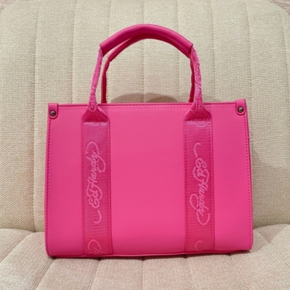 Ed Hardy Vibrant Pink Tote Bag - Picture 2 of 6